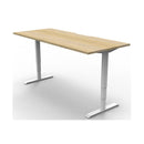 Adjustable Workstation Natural Oak And White 1200X750Mm