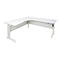 Electric Corner Workstation Natural White And White Satin 1800X1500Mm