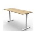 Adjustable Workstation Natural Oak And White 1800X750Mm