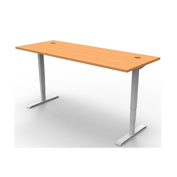 Adjustable Workstation Beech And White 1800X700Mm