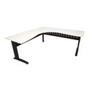 Corner Workstation With Span Leg Natural White And Black 1800X1200Mm