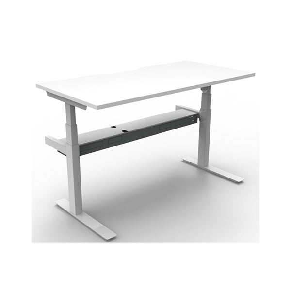 Adjustable Single Workstation Natural White And White 1500Mm