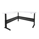 Electric Corner Workstation Natural White And Black 1500X1500Mm