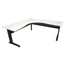 Corner Workstation With Span Leg Natural White And Black 1800X1800Mm