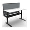 Adjustable Single Workstation With Screen Nat White And Black 1500Mm