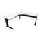 Corner Workstation With Span Leg Natural White And Black 1800X1500Mm