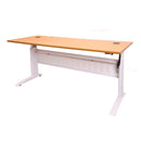 Electric Workstation Beech And White Satin 1500Mm