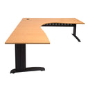 Corner Workstation With Span Leg Beech And Black 1800X1800Mm