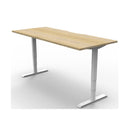 Adjustable Workstation Natural Oak And White 1500X750Mm