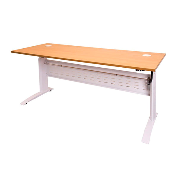 Electric Workstation Beech And White Satin 1200Mm