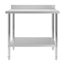 Kitchen Work Table With Backsplash 100X60X93 Cm Stainless Steel