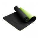 Eco Friendly Tpe Yoga Exercise Pilates Mat Black Green